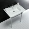 Fauceture KVPB31227W81 Dreyfuss 31" Console Sink W/SS Leg (8", 3 Hole), Wht/Chrome KVPB31227W81 - alternate 7